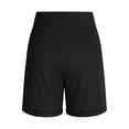 thumbnail image 4 of cfhntfmh Women's Athletic Running Long Shorts with Pocket Workout Hiking Shorts Breathable High Waisted Active Beach Shorts, 4 of 6