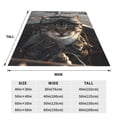 thumbnail image 3 of Kdxio Pilot Cat In Vintage Plane Print Ultra-Soft Micro Fleece Blanket Microfiber Blanket Luxury All Seasons Warm Blanket For Bedding Sofa And Travel-40"x30", 3 of 7