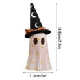 thumbnail image 3 of Btomtd Witch Hat Ghost Night Light Figurine Halloween Decorative Light with LED Glow for Spooky Room Decor Tabletop Display Piece, Pink, 3 of 5