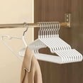 thumbnail image 5 of Heavy Duty Clothes Hanger Set, Non Slip Hangers with Steel Core for Shirts, Coats, Jackets, Trousers and Dresses, Space Saving Wardrobe Organization and Storage, 5 Pack, 5 of 6