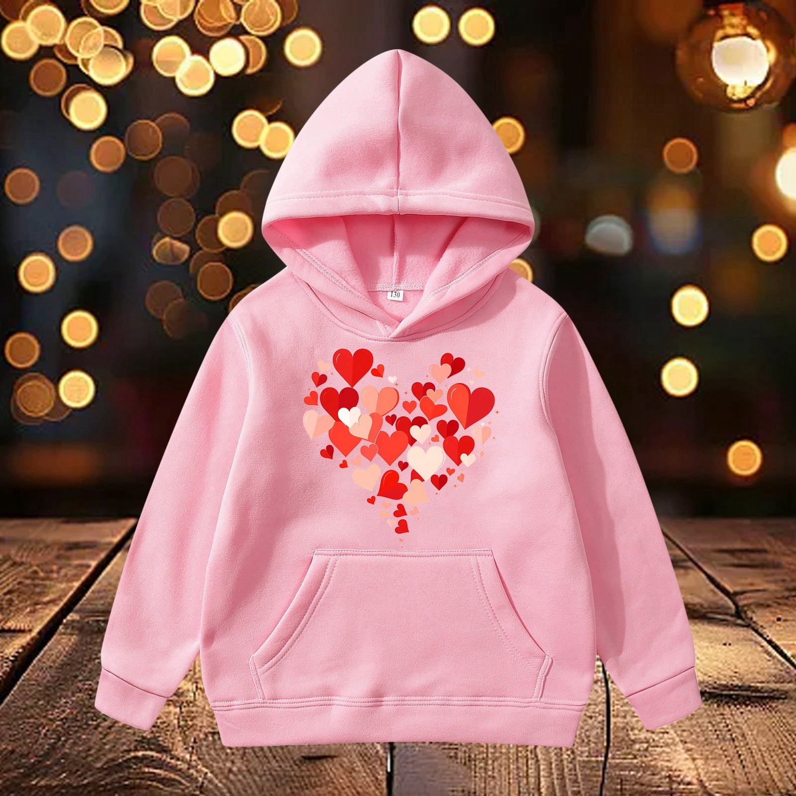 MEZZALL Love Heart Sweatshirt Hoodie Pullover Tops For Kids