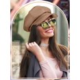 thumbnail image 2 of Minzimin Newsboy Caps for Women 8 Panel PU Leather Apple Cap Vintage Beret Hat Gatsbie Hat for Women Gift, 2 of 6
