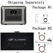 ALLPOWERS Solar Generator Set, 1600W 1056Wh LiFePO4 Portable Power Station with 400W Folding Solar Panel, Solar Charger Battery for Camping, Home Backup [Shipping Separately]