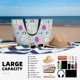 thumbnail image 5 of Disketp Happy Easter Bolsa de Playa de Gran Capacidad, Bolso Impermeable y a Prueba de Arena para Mujer, Ideal para Playa, Piscina y Natación, 5 of 7