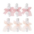 thumbnail image 3 of 6 pinzas para el pelo con lazo elegantes para mujer, pasadores de pico de pato con cuentas de corazón y lazo, accesorios para el pelo para bodas y fiestas., 3 of 4