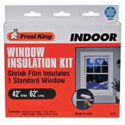 Angle View: Shrink and Seal Window Kit: 42 in Wd, 62 in Lg, 1 Std Window, Clear