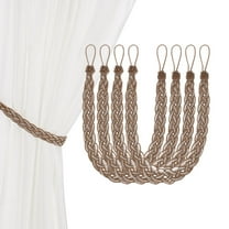 Uxcell 4-Set Curtain Tiebacks with Curtain Holdbacks, Braided Tie Backs for Home Window Drapery