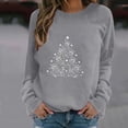 thumbnail image 2 of Hauts pour Femmes Manches Longues Noël Automne Col Rond Hauts Manches Longues Blouse Imprimée Régulière Sweashirts Manches Longues Hauts pour Femmes Blouses Manches Longues pour Femmes, 2 of 6