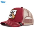 thumbnail image 4 of Gorra de béisbol con bordado de letras para hombre y mujer, gorro de malla con Cierre trasero, estilo Hip Hop, informal, 4 of 4