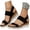 Black, variant on Women's  Shoes Comfortable Open Toe Elastic Ankle Strap Casual Sandal For Summer Shoes