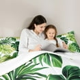 thumbnail image 4 of Manfei Tropical Monstera Leaf 7-Piece Twin Bedding Sets,Natural Theme Bedding Comforter Set,Green White Sheet Sets For Teens,Microfiber Bedroom Decor, 4 of 8
