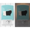 thumbnail image 2 of Caroline's Treasures BB8061CNL Welsh Black-Necked Goat Blue Check Ceramic Night Light, 6x4x3", multicolor, 2 of 2