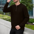 thumbnail image 5 of Mens Shirts Corduroy Crew Neck Half-zip Long-sleeved Top, 5 of 7
