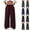Style3-Wine pants for women, variant on Maqroz Womens Plaid Checkered Wide Leg Pants Baggy Drawstring Pajama Pants with Pockets Elastic Waist Palazzo Pants Casual Lounge Trousers Blue L