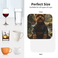 thumbnail image 6 of Naloa Forest Creek Cute Dog Coasters for Set of 4 - PU Leather Coasters, Coasters for Table Cup Tea Coffee Beer, Decorative for Kitchen Homedecor (Round), 6 of 6