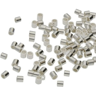 Crimp Beads for Jewelry Making Crimp Covers Brass Tube Crimp Beads for DIY Jewelry  Bracelets Necklaces Making 2100 Pcs 
