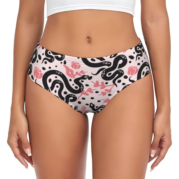 Disketp Black Snake pour Culottes pour Femmes, sous-Vêtements en Coton Confortables, Culotte Coupe Flexible Confortable - XX-Grand
