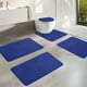 thumbnail image 5 of Juego de alfombras de baño de espuma, con forro polar grueso y suave, absorbentes y lavables a máquina, con base antideslizante para mayor seguridad en la ducha (azul)., 5 of 9