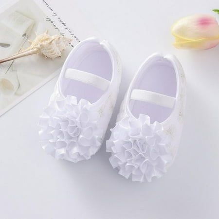 

Children Baby Embroider Crib Shoes Newborn Girls Soft Sole Cotton Non-slip Flower Footwear With Headband