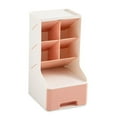 thumbnail image 3 of LOVIVER Rangement de Bureau Porte-Crayon Compartiment Amovible Conteneur de Bureau Rose, 3 of 8