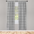 thumbnail image 3 of Ambesonne Tribal Curtains, American Folkloric, Pair of 28"x95", Black White, 3 of 5