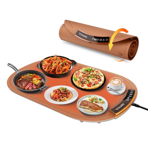 Alfombrilla eléctrica enrollable para calentar alimentos Viowey con 7 ajustes de temperatura