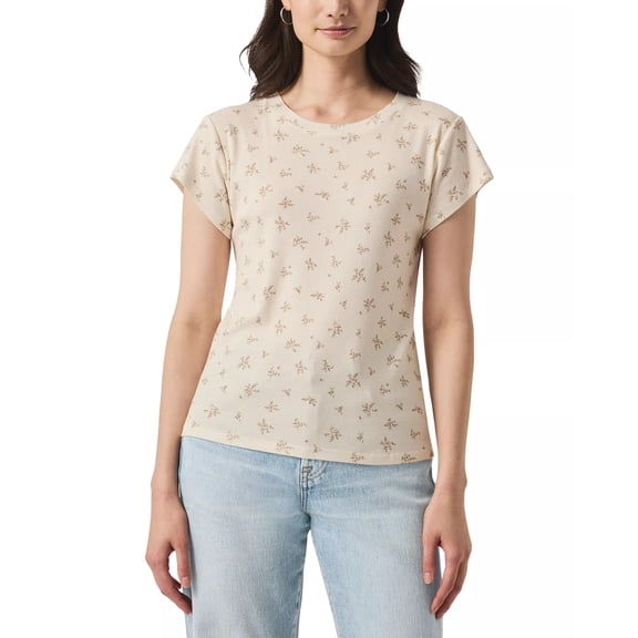 Splendid NUTRAL MULTI Women's Faye Crewneck Printed Tee, US Large