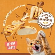 (12 pack) Purina Friskies Extra Chunky Gravy, Soft Chicken, Wet Cat Food, 5.5 oz Cans