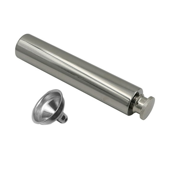 Soumake Mini Portable 2oz Stainless Steel Hip Flask Mirror Polished Tube Household Supplies