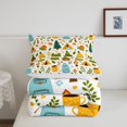thumbnail image 5 of Manfei Lovely Bear Twin Comforter Sets,Cute Camping Print Bedding Set,White,Reversible,2 Pieces,1 Comforter and 1 Pillowcase, 5 of 7