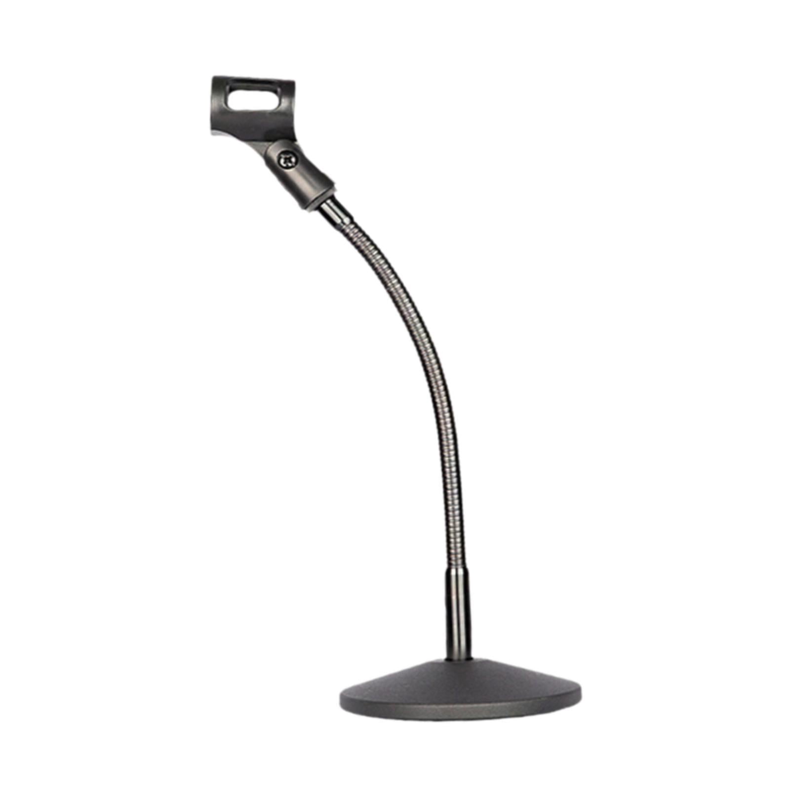Table Mic Stand Flexible Gooseneck Desktop Metal Construction for Lectern Studio Gaming Podcast Broadcast Use