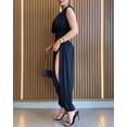thumbnail image 5 of CHICME Womens Summer One Piece Jumpsuit Sleeveless Dressy Jumpsuits High Slit Casual Overalls for Vacation Evening Wear Black-L, 5 of 9