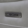 thumbnail image 4 of Alpine Smoke Gray Leather Power Sofa, 4 of 16