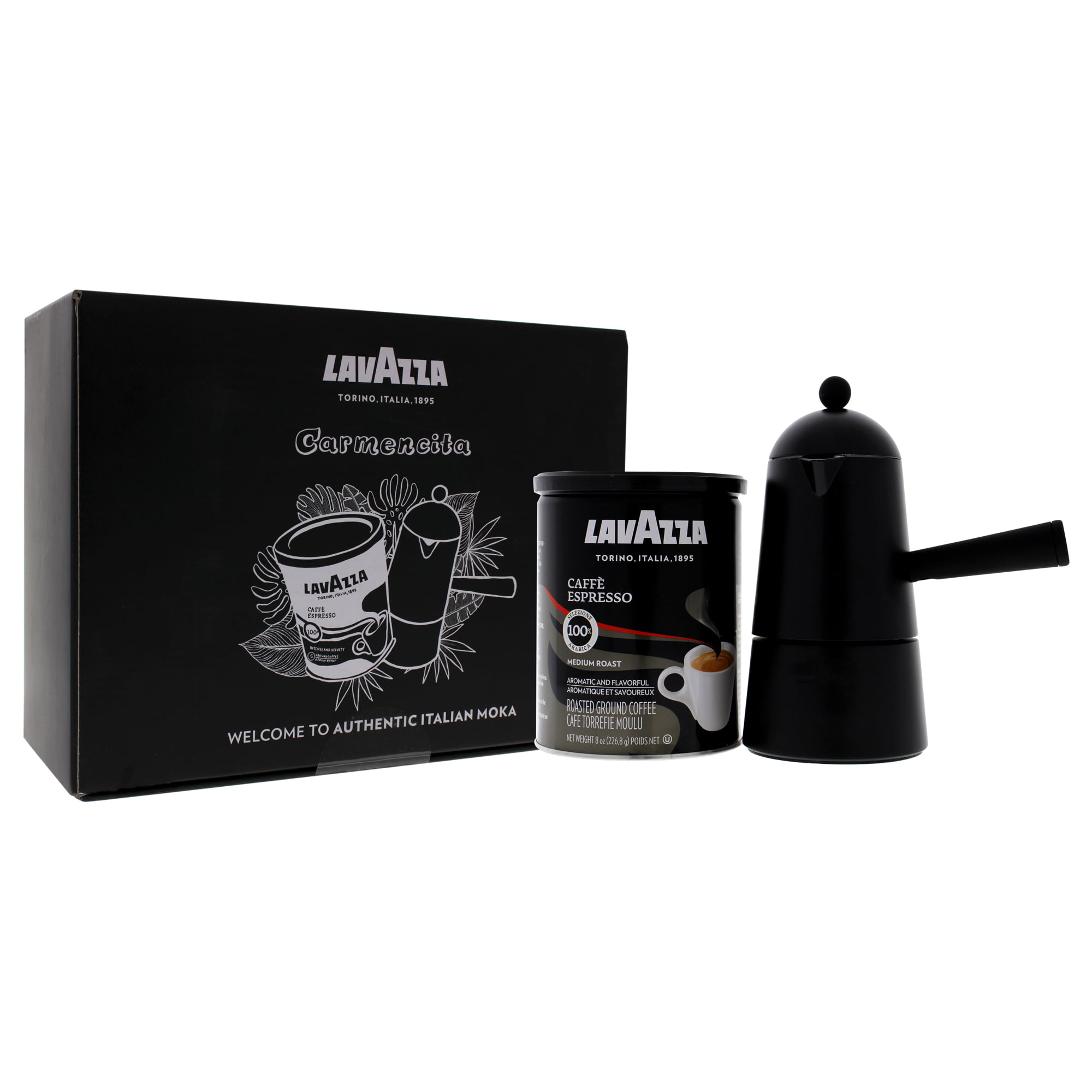 Carmencita Caffe Espresso Mediun Roast Ground Coffee Set by Lavazza for ...