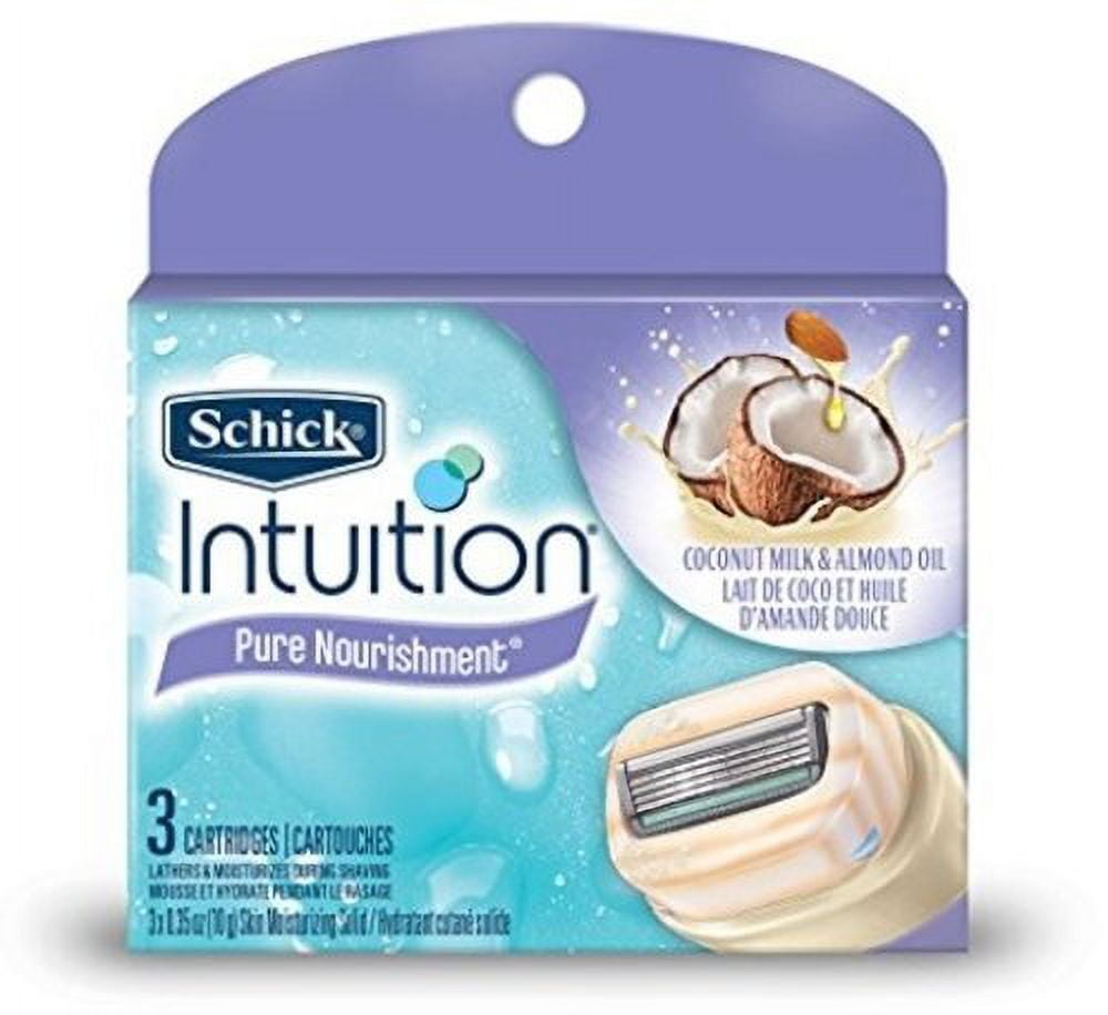 Schick Intuition Pure Nourishment Coconut Razor Refill 3 Cartridges