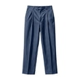 thumbnail image 5 of Ninixx Womens High Waist Pinstripe Dress Pants Straight Leg Pleated Front Trousers with Pockets for Work, 5 of 9