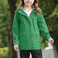 thumbnail image 2 of UYYX Toddler Rain Jacket 3T Girl Clothes Fall Girl Winter Coats Heavyweight Hooded Jacket Kid Snow Outwear 7-8 Years, 2 of 6