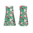 thumbnail image 6 of Defioc Tropical Flamingo Pattern Women's Summer Dresses 2025 Beach Casual Sleeveless Tank Loose Sundress Beach Vacation Clothes with Pocket -Small, 6 of 7