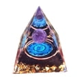 thumbnail image 2 of TIMIFIS Resinous Pyramid Blue Eye Crystal Energy Chip Drip Resin Home Office Desktop Ornament Home Decoration, 2 of 6