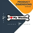 thumbnail image 6 of Magnet Me Up I Love My Westie Dog Bone Magnet Decal, 2x7 In, Vinyl Automotive Magnet, 6 of 7