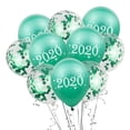 thumbnail image 3 of 10 globos con números y confeti, 4 colores, para decoración de cumpleaños y Navidad. Verde, 3 of 7