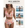 thumbnail image 5 of SHEWIN Womens Swimsuits Sets Bikinis Sets 2 Piece Tummy Control Bathing Suits High Waisted Swimwear Floral Swimming Suits Push Up Beach Vacation Outfits Mixed Floral S, 5 of 10