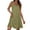 163#Army Green, variant on Women Summer Dresses Sun Dress Beach Vacation Spaghetti Strap Button Down Solid Knee Length Dress Sleeveless Resort Wear White S