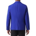 thumbnail image 3 of CHAQUETA DE TRAJE DE NEGOCIO SÓLIDA DE UN BOTÓN PARA HOMBRES CON SOLAPA NOTCH M AZUL, 3 of 5
