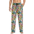 thumbnail image 4 of Cute Cartoon Characters Mens Pajama Pant Sleep and Lounge Bottons with Pockets, 4 of 7