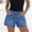 *Blue, variant on ClodeEU Women's Elaist Waist Denim Shorts,Casual Stretch Jean Shorts with Pockets Black,Women's Plus L