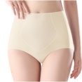 thumbnail image 2 of Kmdttou Cotton Underwear for Women's Ladies Comfortable Ice Shreds Cool Large Size Abdominal Contraction Panties Hight Waiste Underpants (Available in Plus Size), 2 of 7