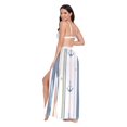thumbnail image 3 of FORMRS Womens Long Sarong Beach Wrap Semi-Sheer Bikini Skirt Bathing Swimsuit Cover Up, Nautical Pattern, 3 of 7
