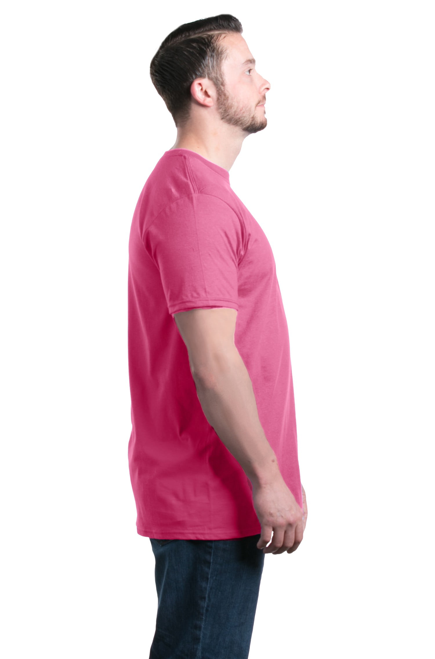 Shop4Ever Men's Always Unique Autism Awareness Graphic T-shirt X-Large Azalea Pink