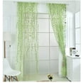 thumbnail image 1 of Nvzi Rely2016 2 Pieces Willow Window Curtain Voile Tulle Room Salix Leaf Sheer Gauze Curtain Voile Panel Drapes Curtain Green Color for Living Room, Bedroom, Balcony (100 x 200cm), 1 of 5